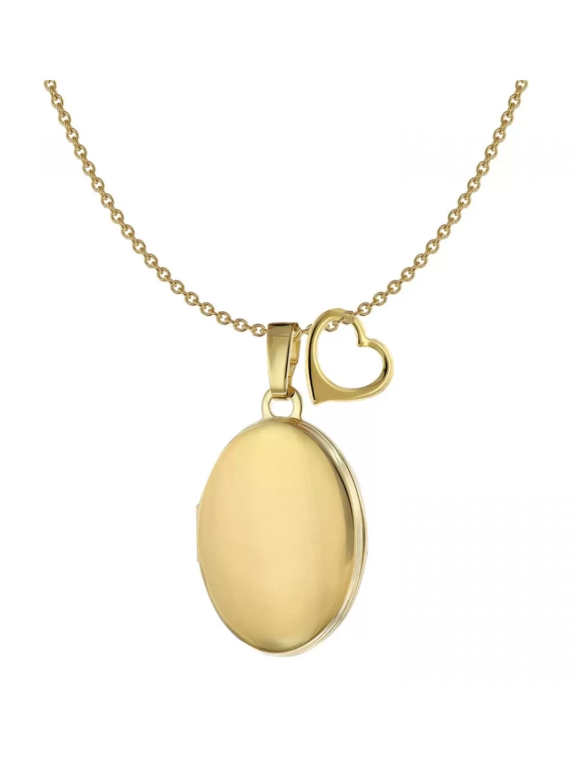 Acalee Halskette Mit Medaillon Und Herzchen Anhanger Gold 333 / 8K | Damenschmuck