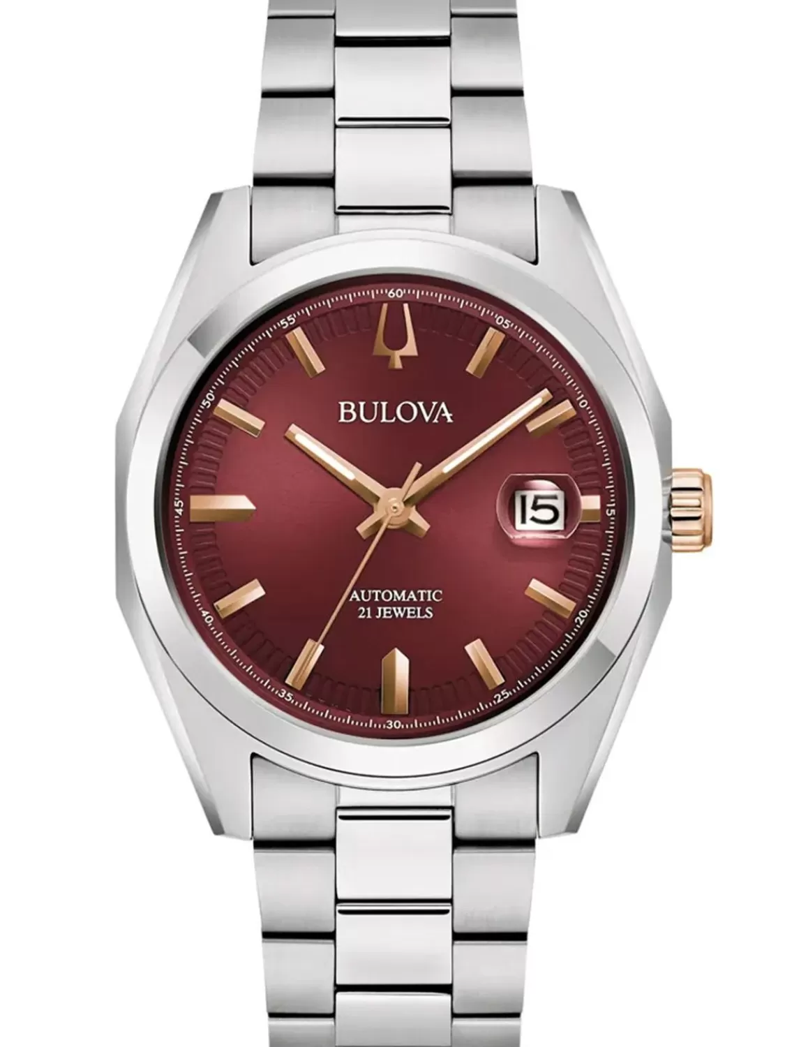 Bulova Herren-Automatikuhr Surveyor Bicolor/Weinrot | Herrenuhren
