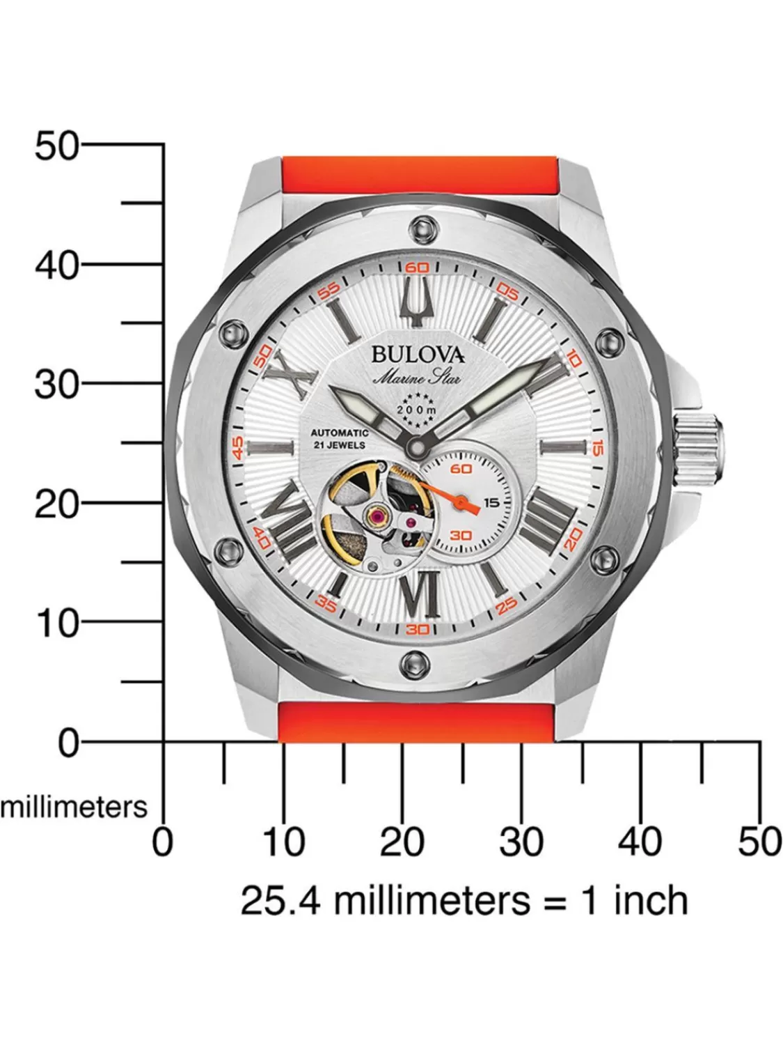 Bulova Taucheruhr Fur Herren A Automatik Orange/Silberfarben | Herrenuhren