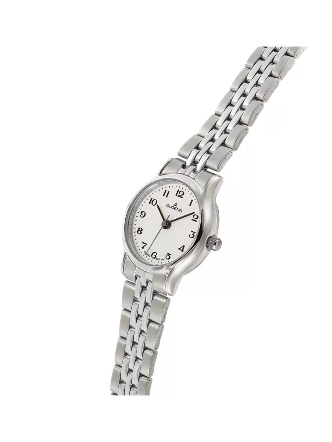 Dugena Damenuhr Vintage Edelstahl Weis/Silber | Damenuhren