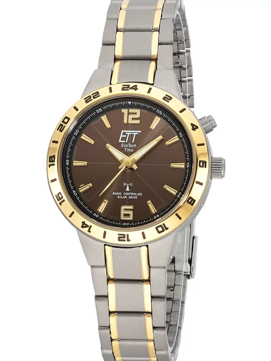 ETT Eco Tech Time Damenuhr Funk-Solar Basic Titan Bicolor | Damenuhren