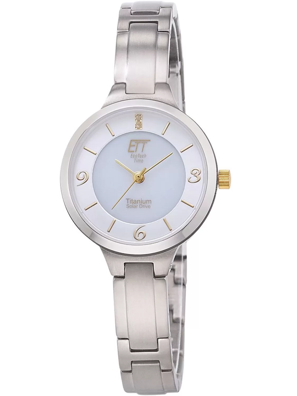 ETT Eco Tech Time Damenuhr Solar Diamond Lady Titan Bicolor | Damenuhren