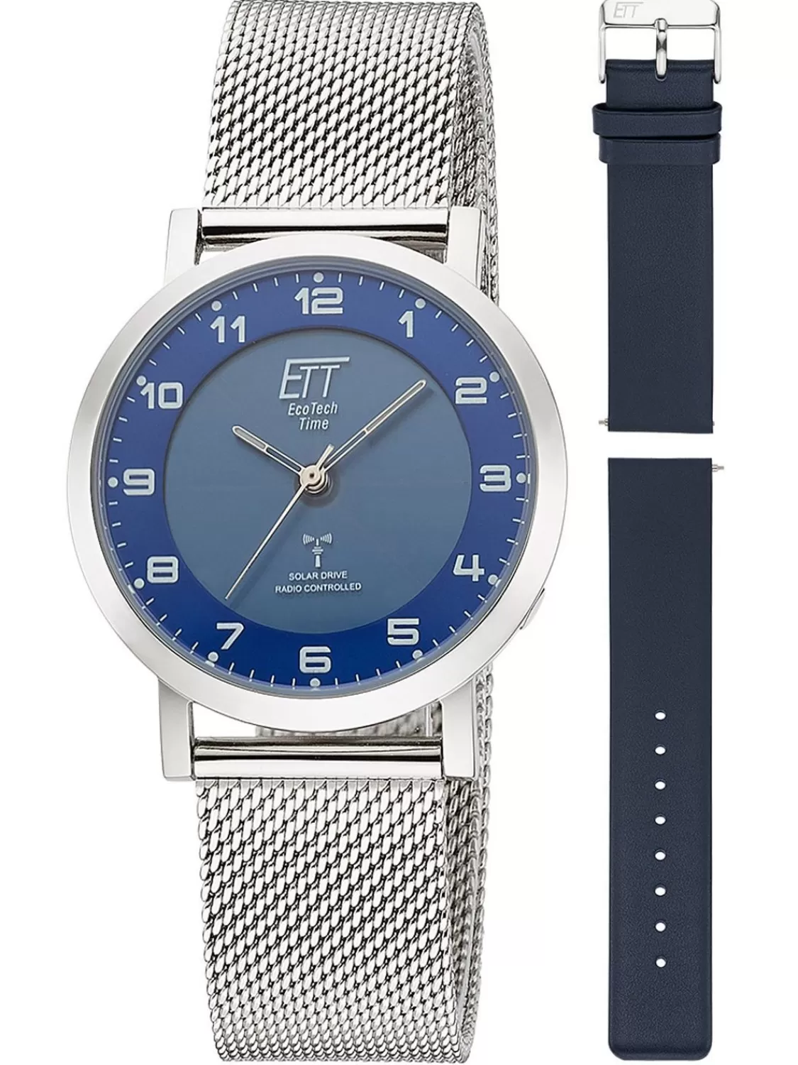 ETT Eco Tech Time Funk-Solar Damenuhr Atacama Edelstahl Mit 2 Bandern | Damenuhren