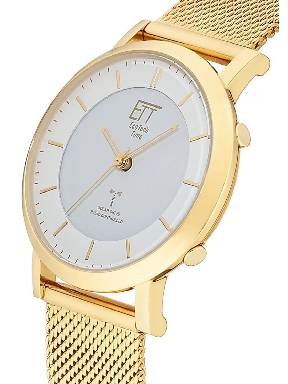 ETT Eco Tech Time Funk-Solar Damenuhr Atacama Goldfarben Mit 2 Bandern | Damenuhren