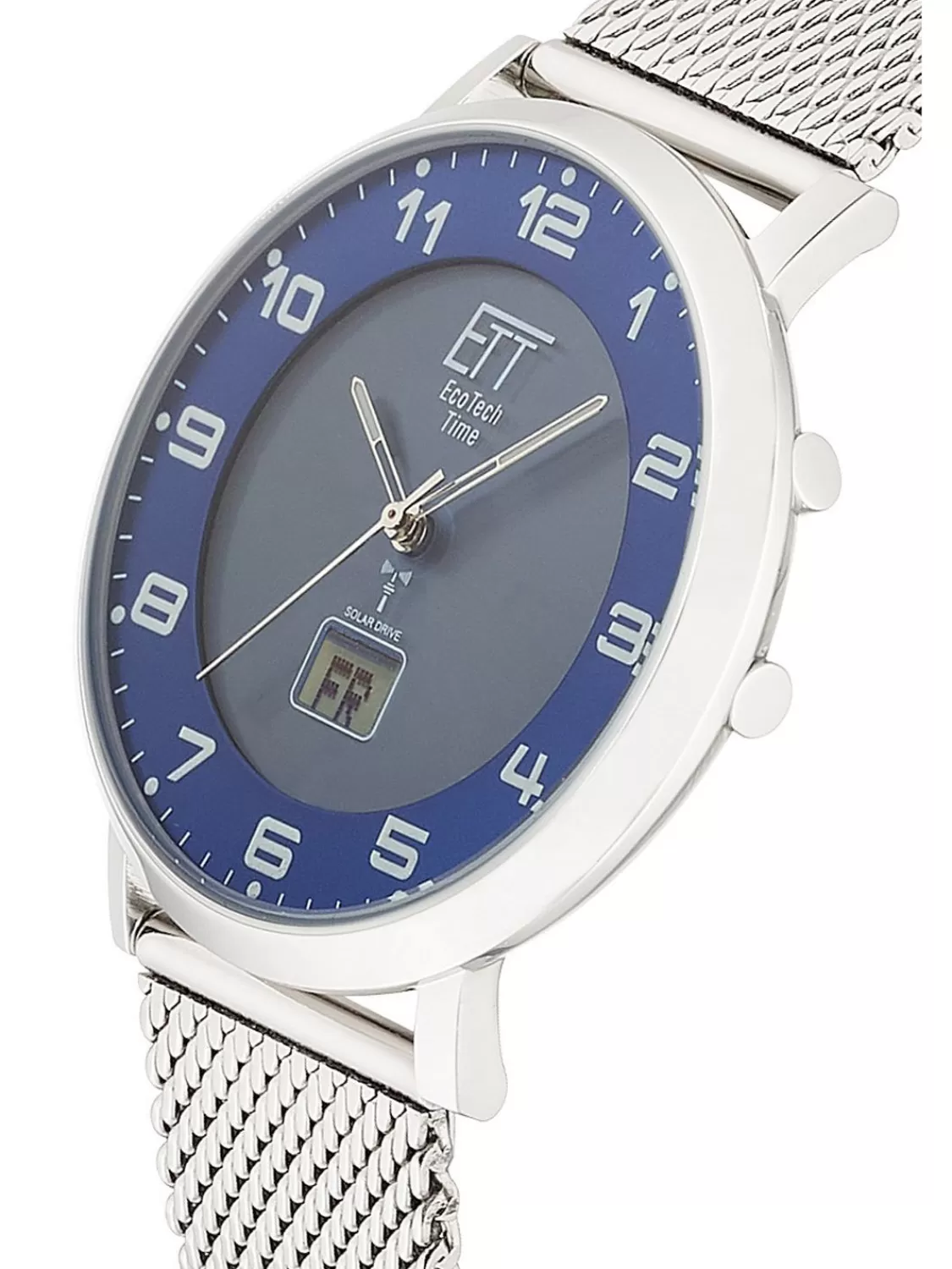 ETT Eco Tech Time Funk-Solar Herrenuhr Atacama Edelstahl Mit 2 Bandern | Herrenuhren