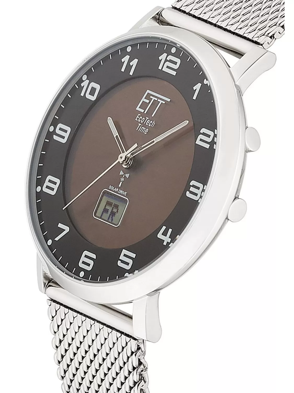 ETT Eco Tech Time Funk-Solar Herrenuhr Atacama Edelstahl Mit 2 Bandern | Herrenuhren