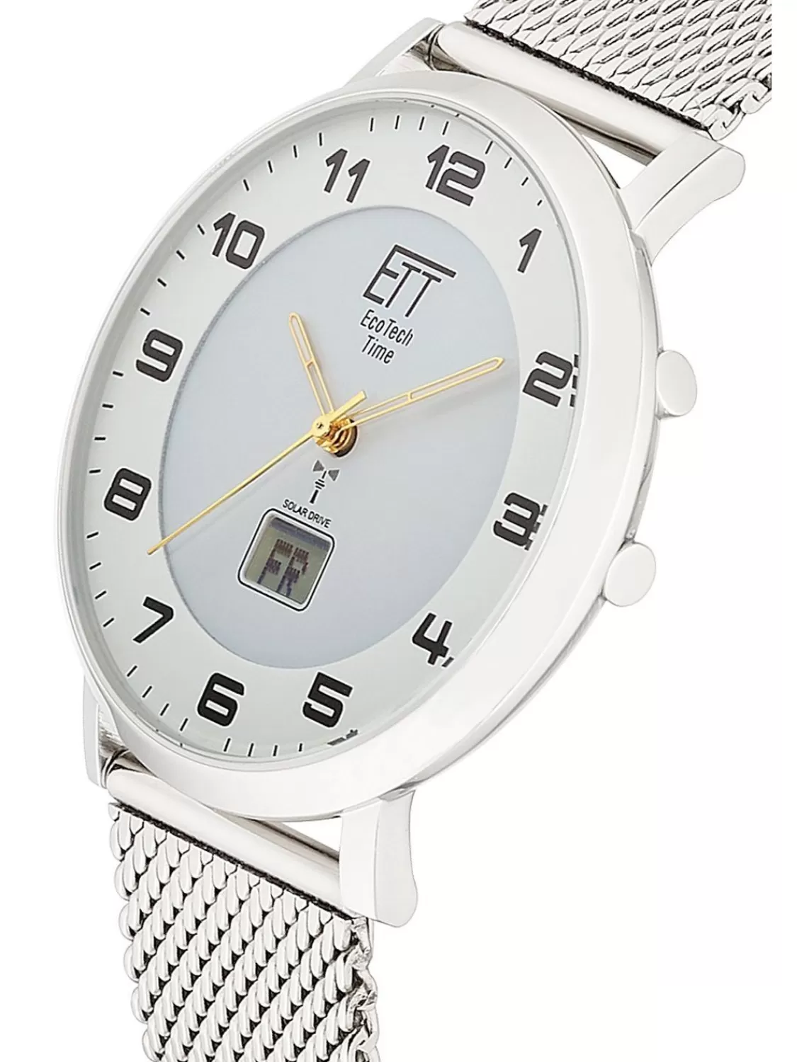 ETT Eco Tech Time Funk-Solar Herrenuhr Atacama Edelstahl Mit 2 Bandern | Herrenuhren