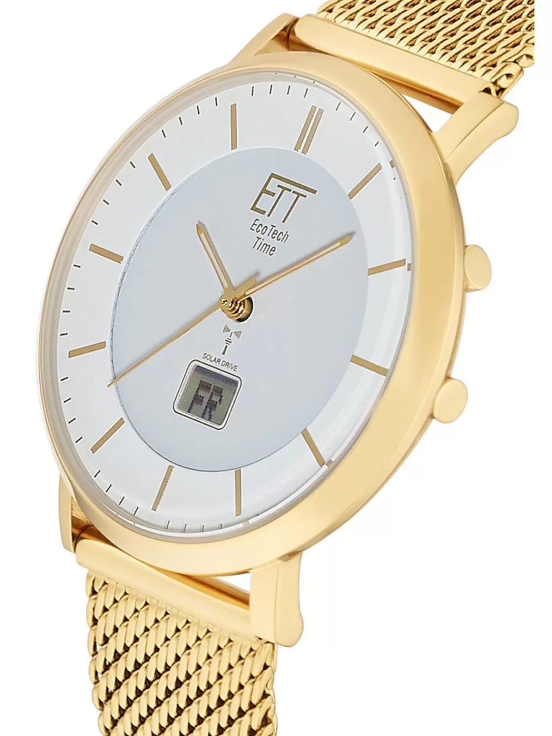 ETT Eco Tech Time Funk-Solar Herrenuhr Atacama Edelstahl Mit 2 Bandern | Herrenuhren
