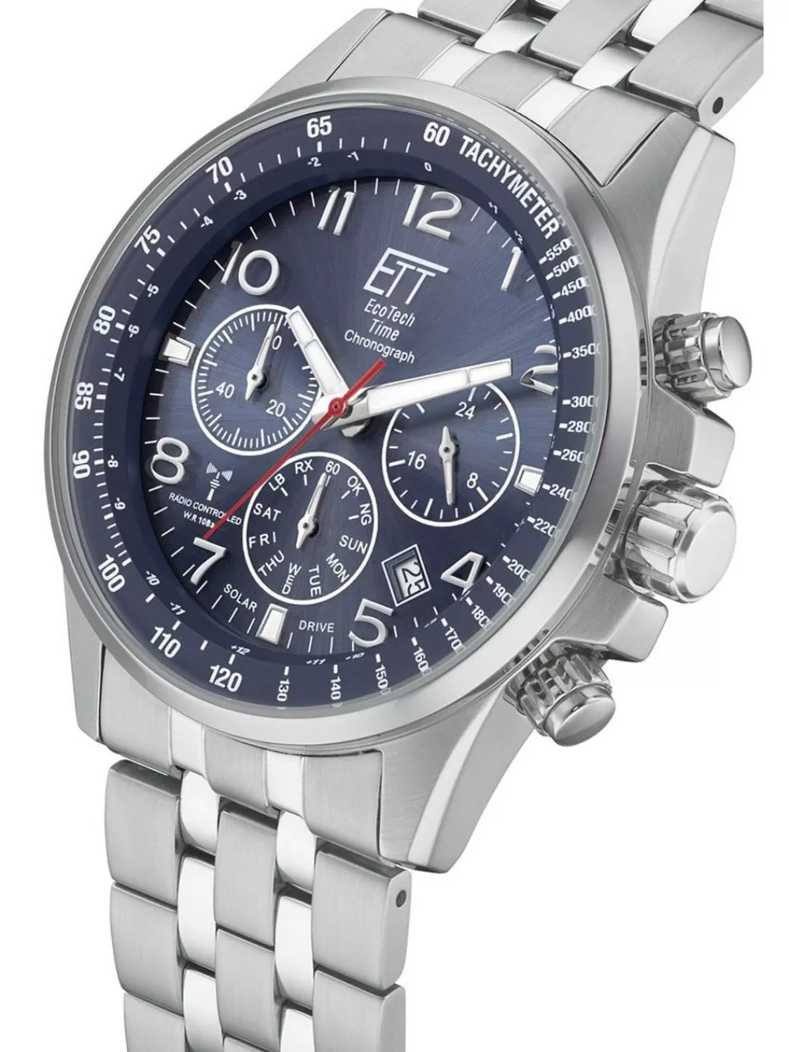 ETT Eco Tech Time Funk-Solar Herrenuhr Professional 2 Bander Blau | Herrenuhren