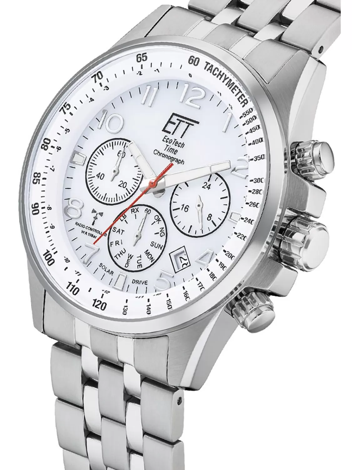 ETT Eco Tech Time Funk-Solar Herrenuhr Professional 2 Bander Rot | Herrenuhren