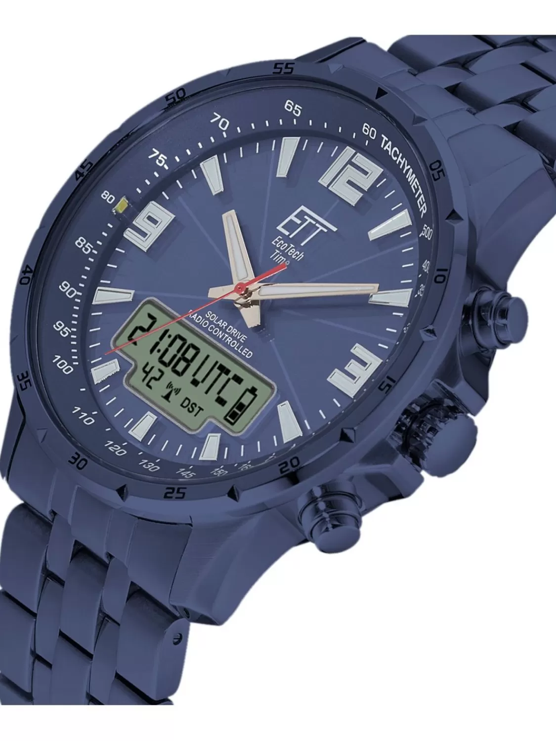 ETT Eco Tech Time Funk-Solar Herrenuhr Professional Arctica Blau | Herrenuhren
