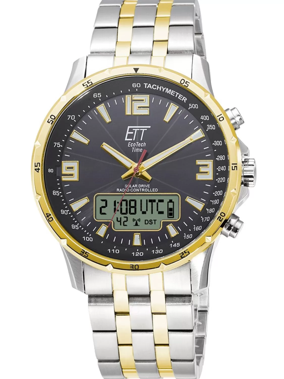 ETT Eco Tech Time Funk-Solar Herrenuhr Professional Bicolor | Herrenuhren