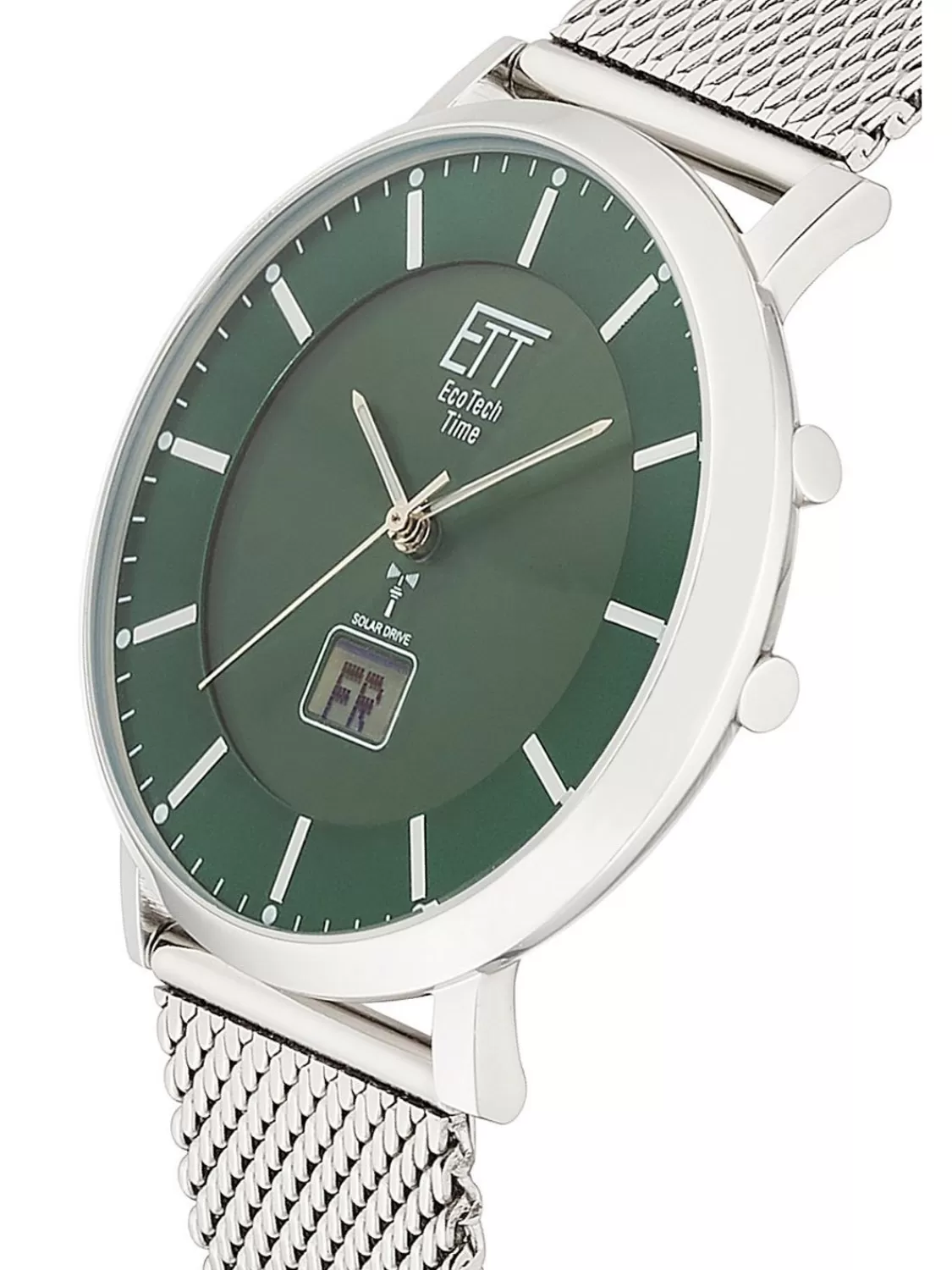 ETT Eco Tech Time Herren Funk-Solaruhr Atacama Edelstahl Mit 2 Bandern | Herrenuhren
