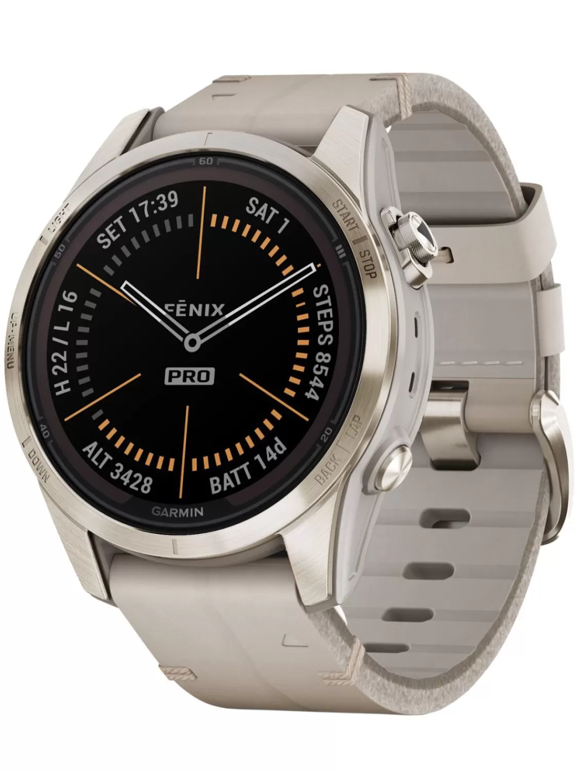 Garmin Fenix 7S Pro Saphir Solar Smartwatch Beige/Gold 2 Bander | Damenuhren