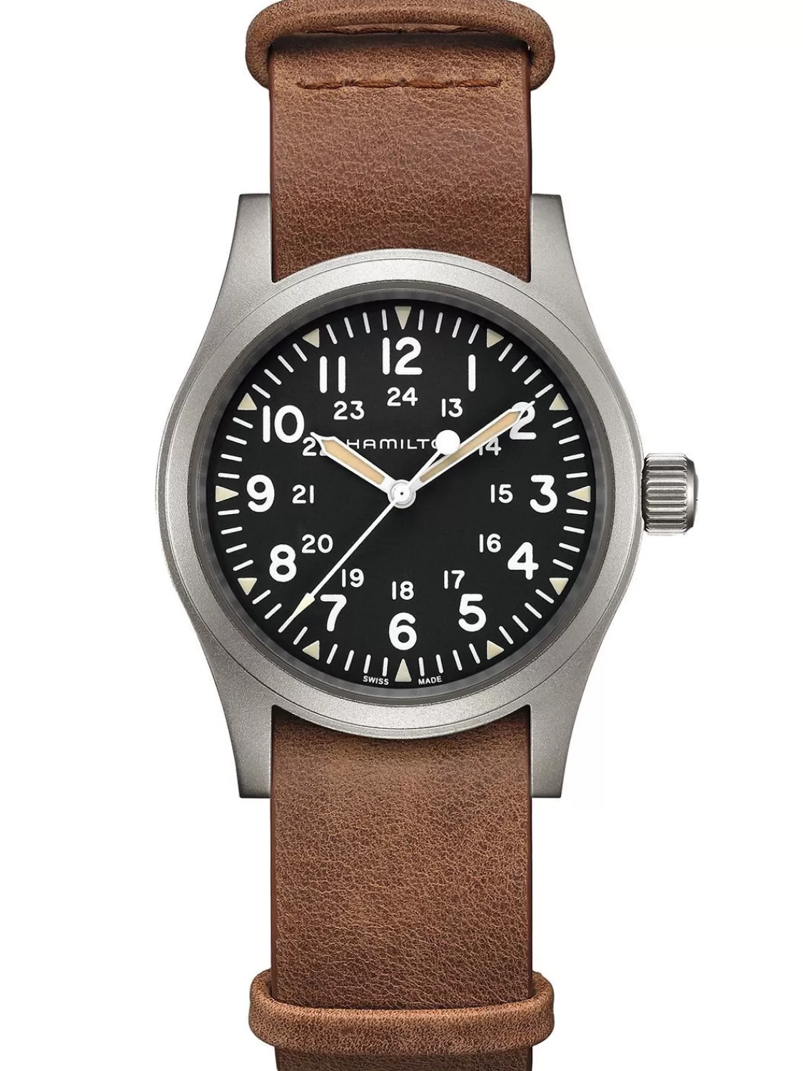 Hamilton Armbanduhr Khaki Field Mechanical 38 Mm Braun/Schwarz | Herrenuhren