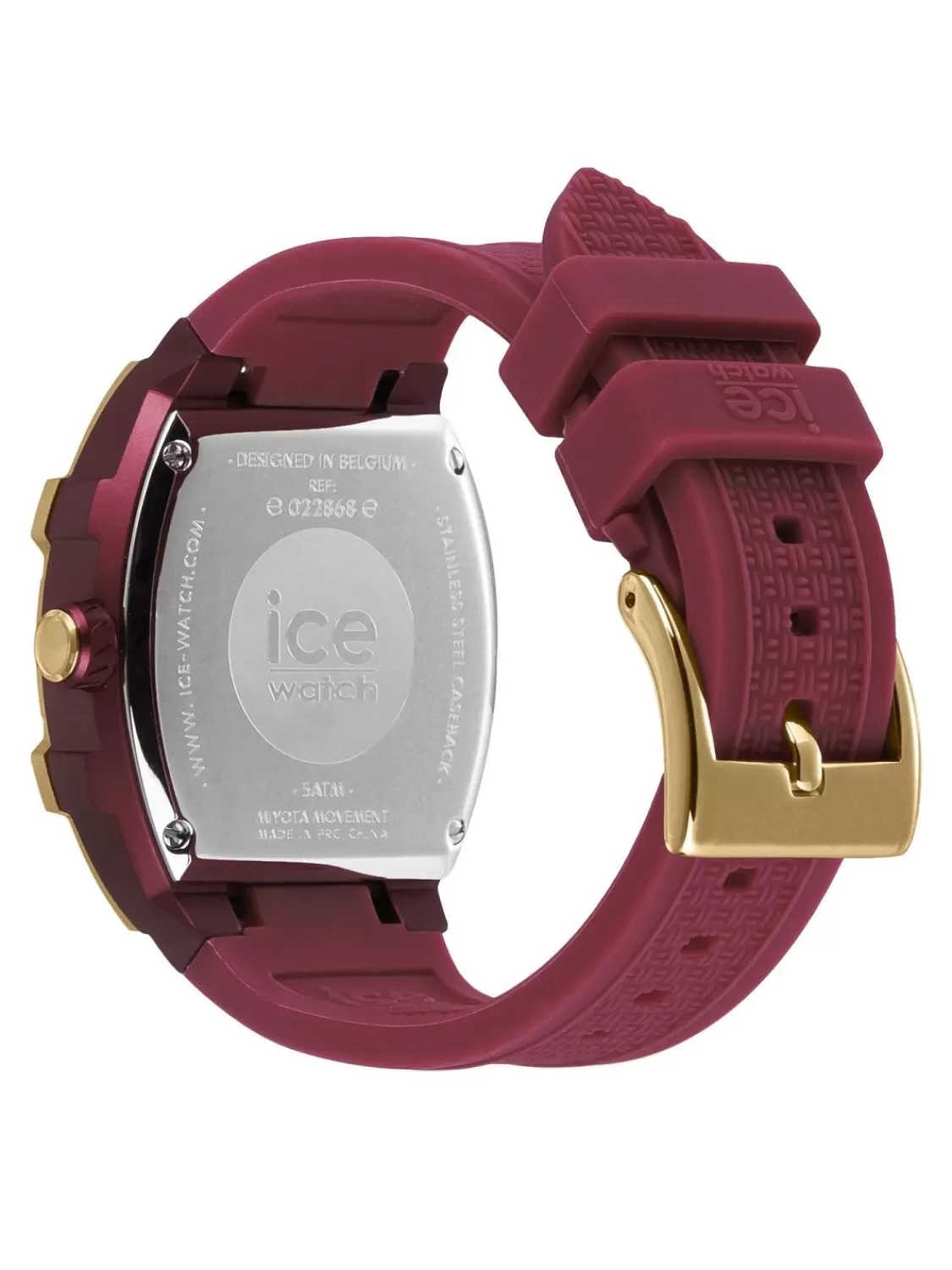 Ice-Watch Armbanduhr Multifunktion Ice Boliday S Goldfarben Burgunder | Herrenuhren