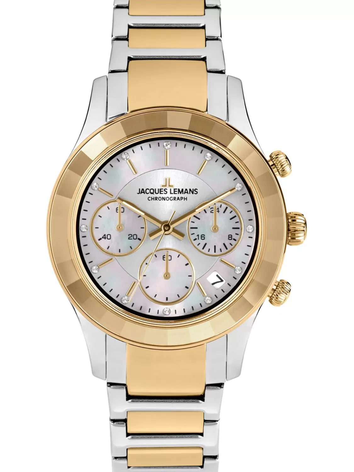 Jacques Lemans Damen-Armbanduhr Chronograph Bicolor | Damenuhren