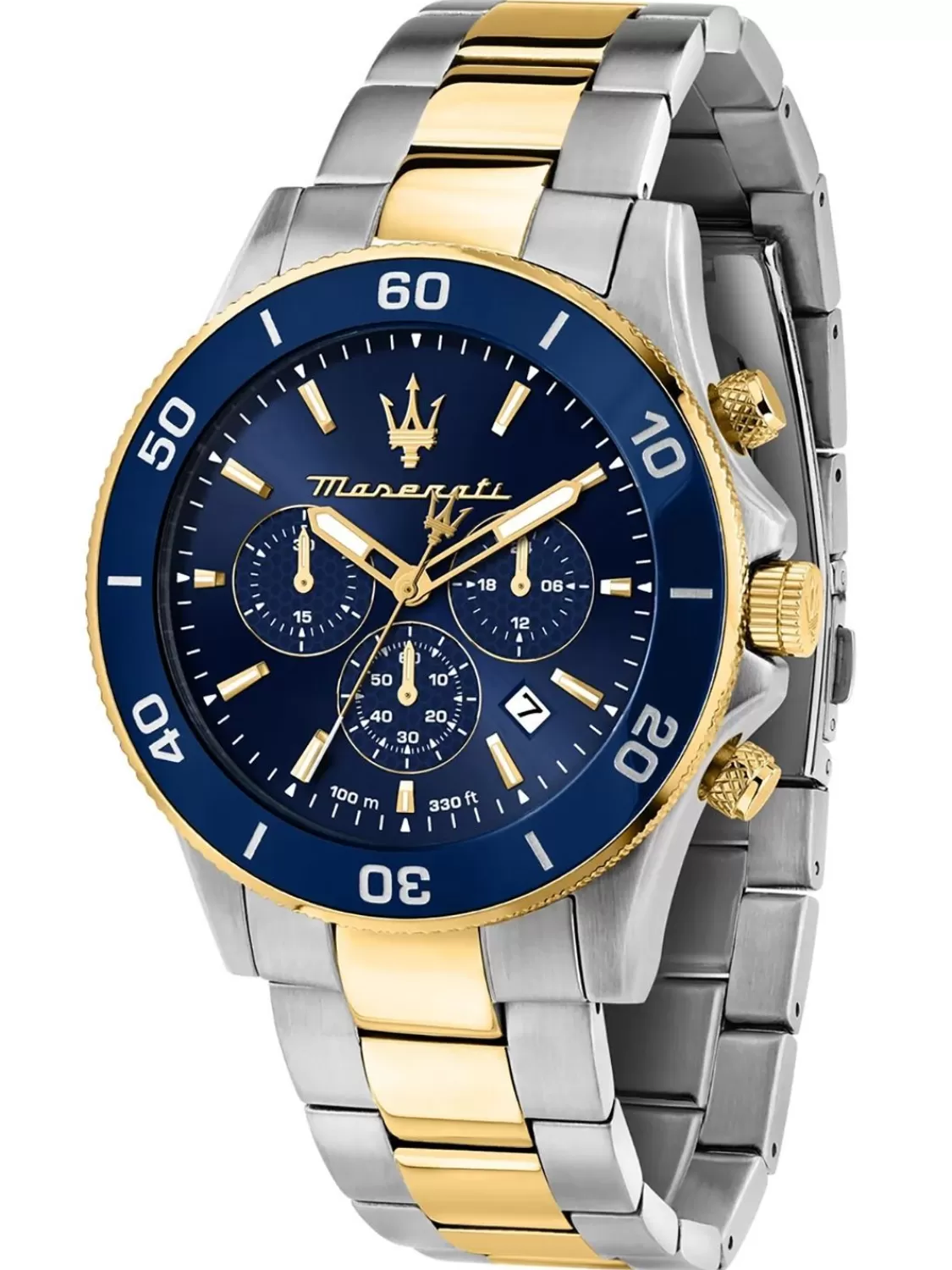 Maserati Herrenuhr Chronograph Competizione Bicolor/Blau | Herrenuhren