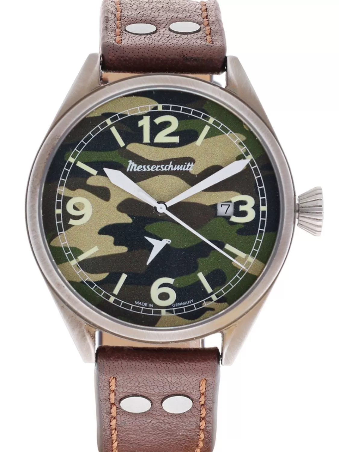 Messerschmitt Herrenuhr Fur Flieger Vintage Camouflage-Muster | Herrenuhren