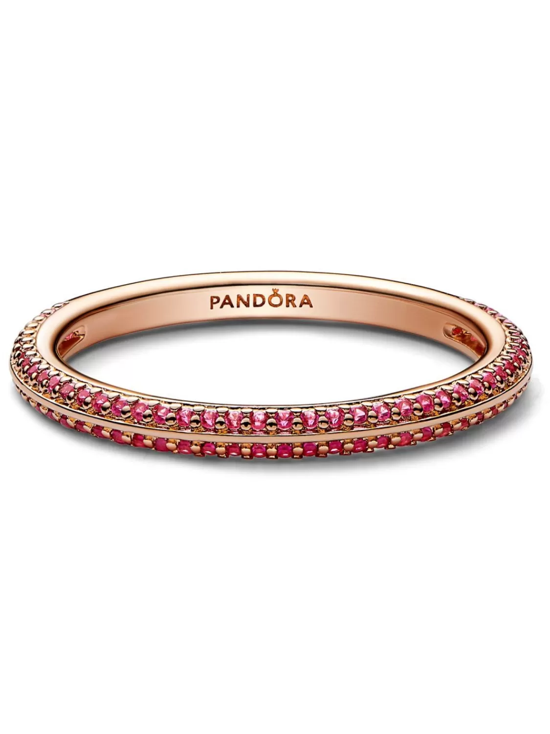 Pandora 189679C02 Ring Fur Damen Rosegoldfarben Pave Rot | Damenschmuck