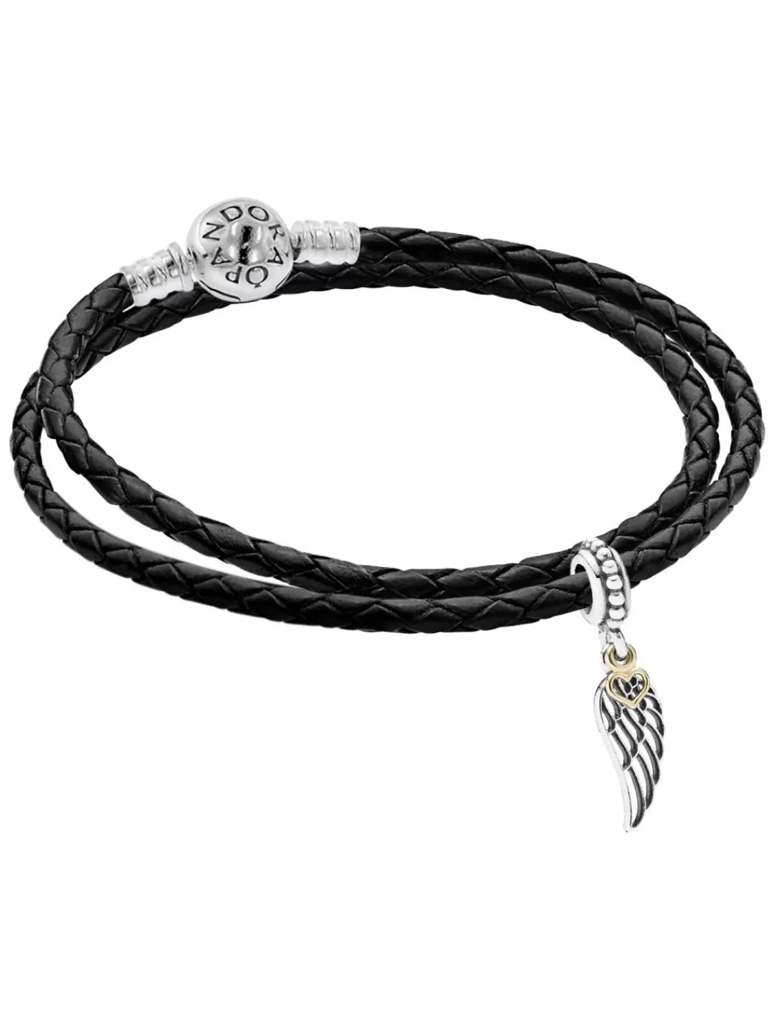 Pandora Damen-Armband Silber 925 Mit Charm-Anhanger Engelsflugel | Damenschmuck