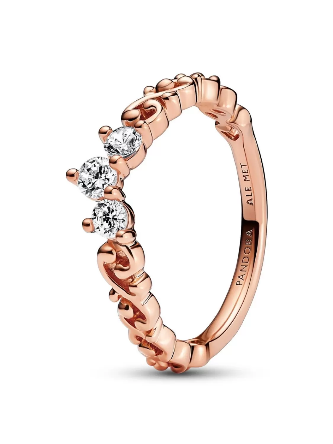 Pandora Damen-Ring Edle Tiara Mit Wirbel Rosegoldfarben | Damenschmuck