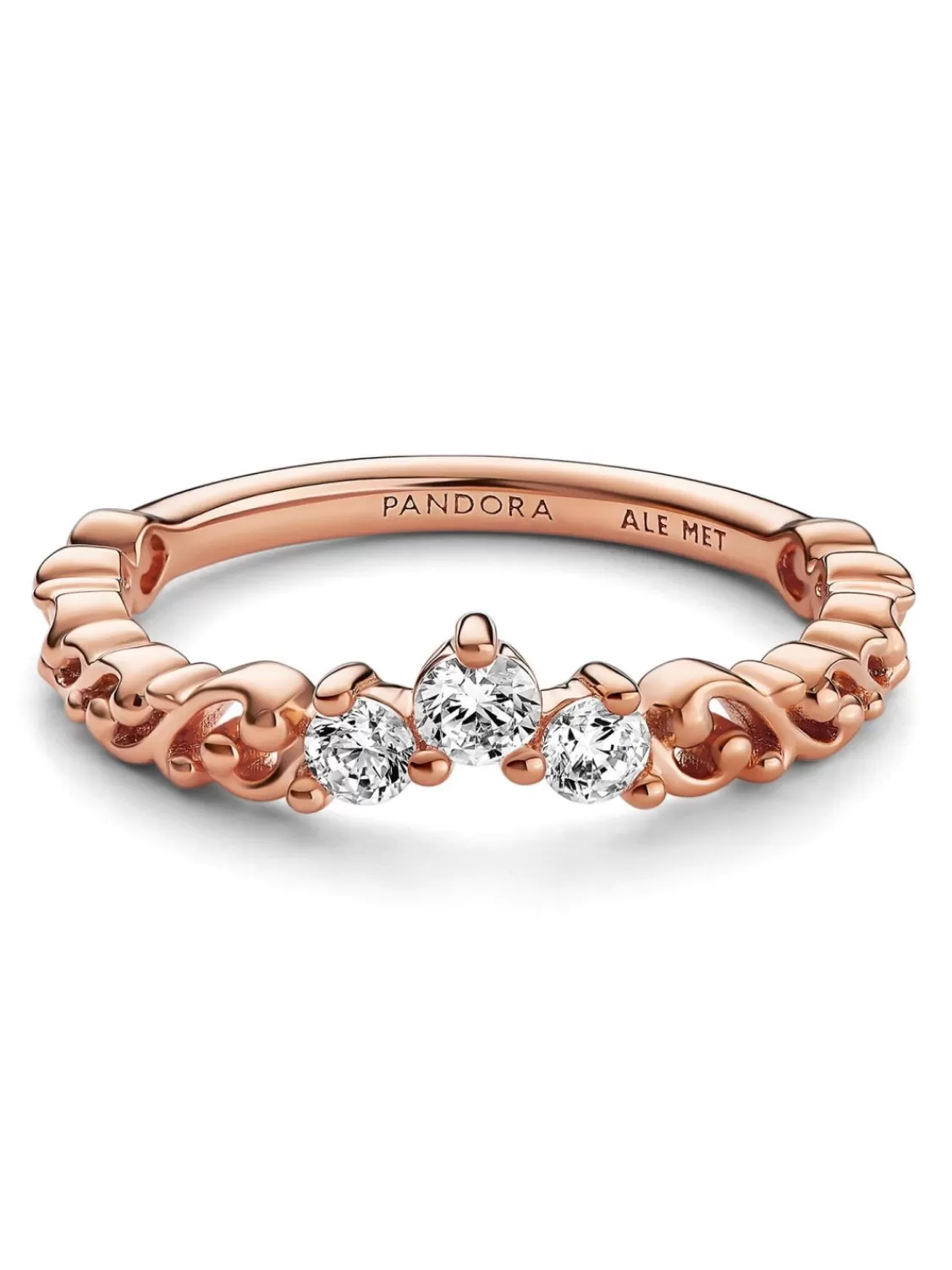 Pandora Damen-Ring Edle Tiara Mit Wirbel Rosegoldfarben | Damenschmuck