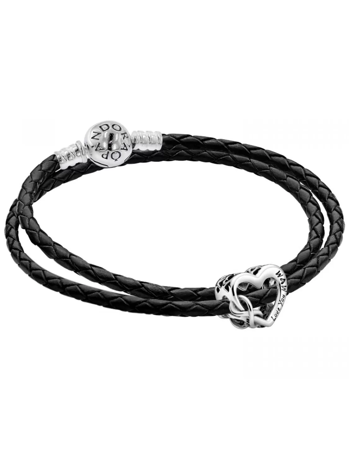 Pandora Set Leder-Armband Fur Damen Mit Charm Love You Mum | Damenschmuck