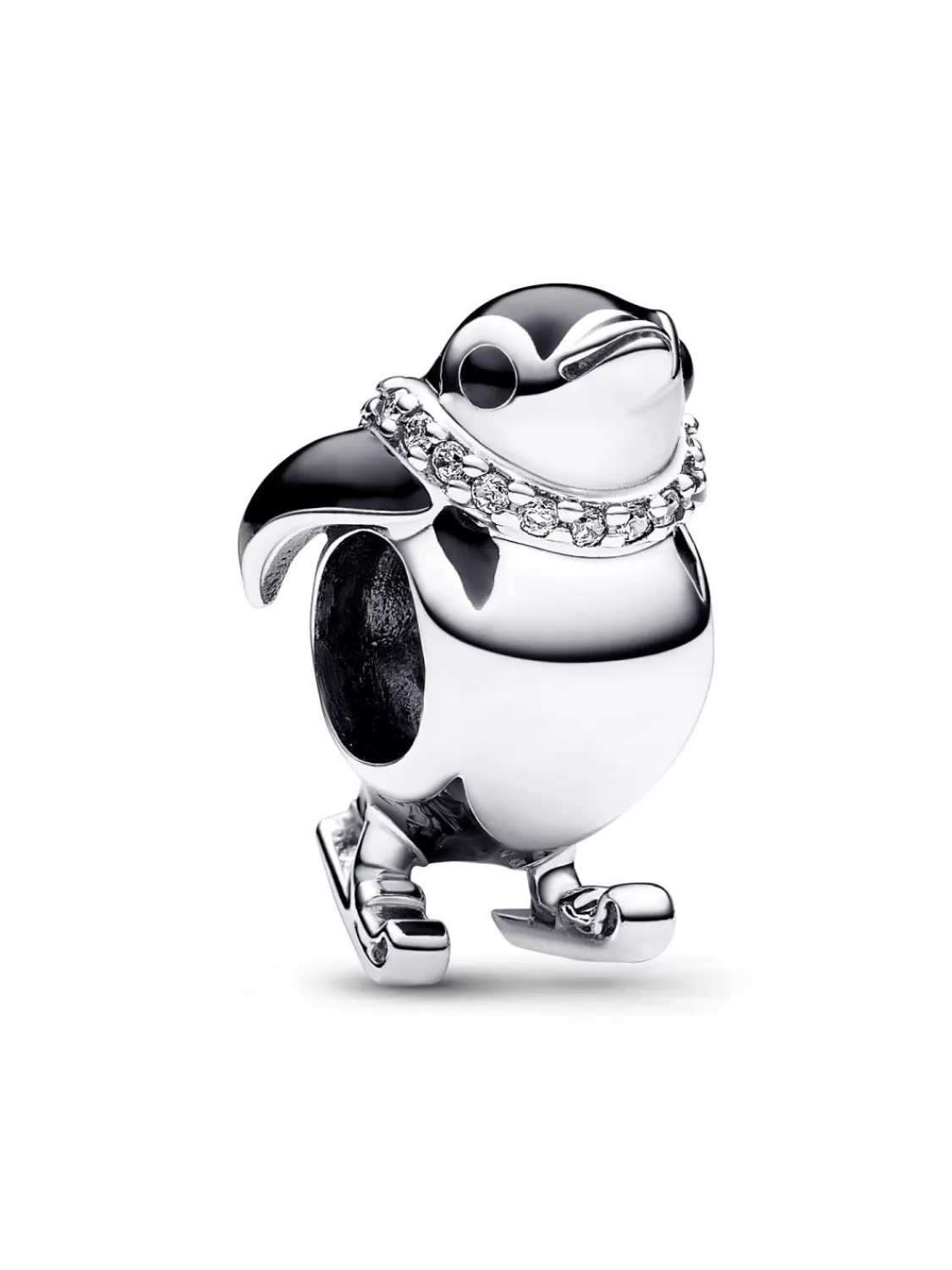 Pandora Silber-Charm Skifahrender Pinguin | Damenschmuck