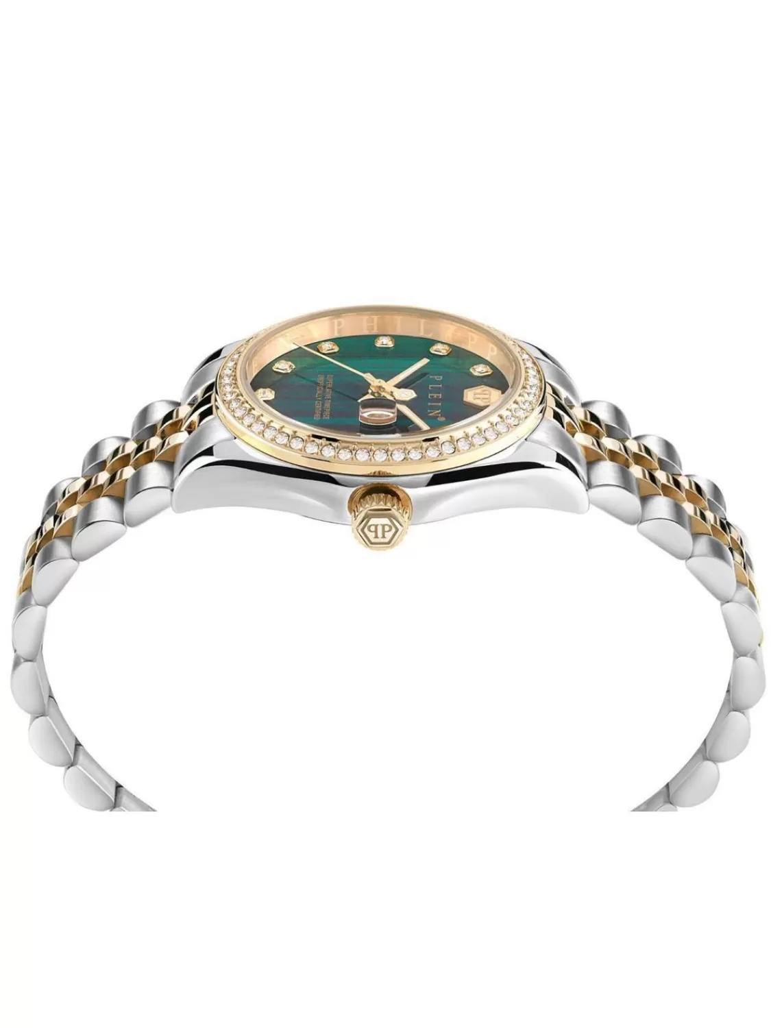 Philipp Plein Damen-Armbanduhr Date Superlative Bicolor/Grun | Damenuhren