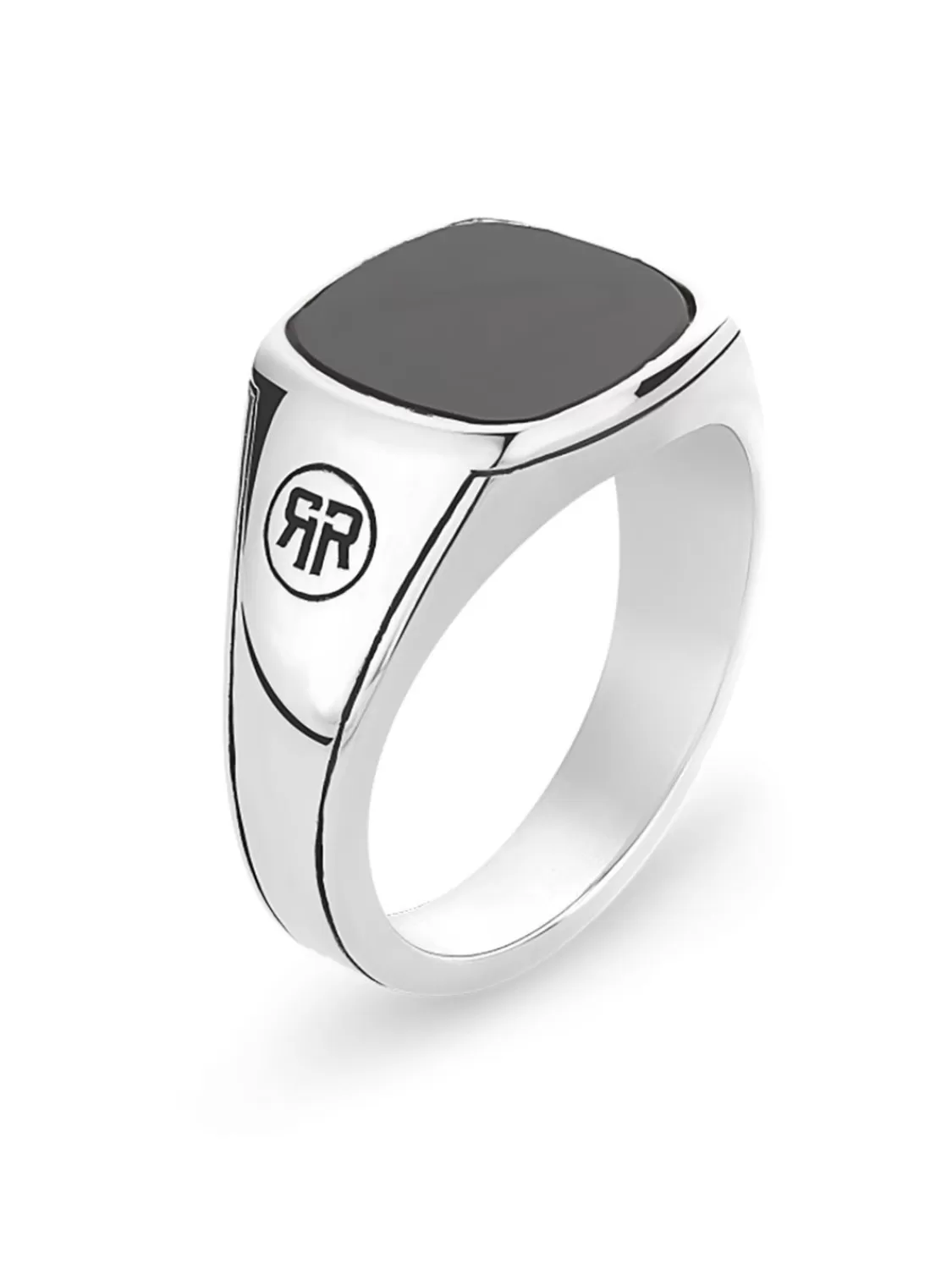 Rebel and Rose Siegelring Fur Herren 925 Silber Mit Onyx | Herrenschmuck