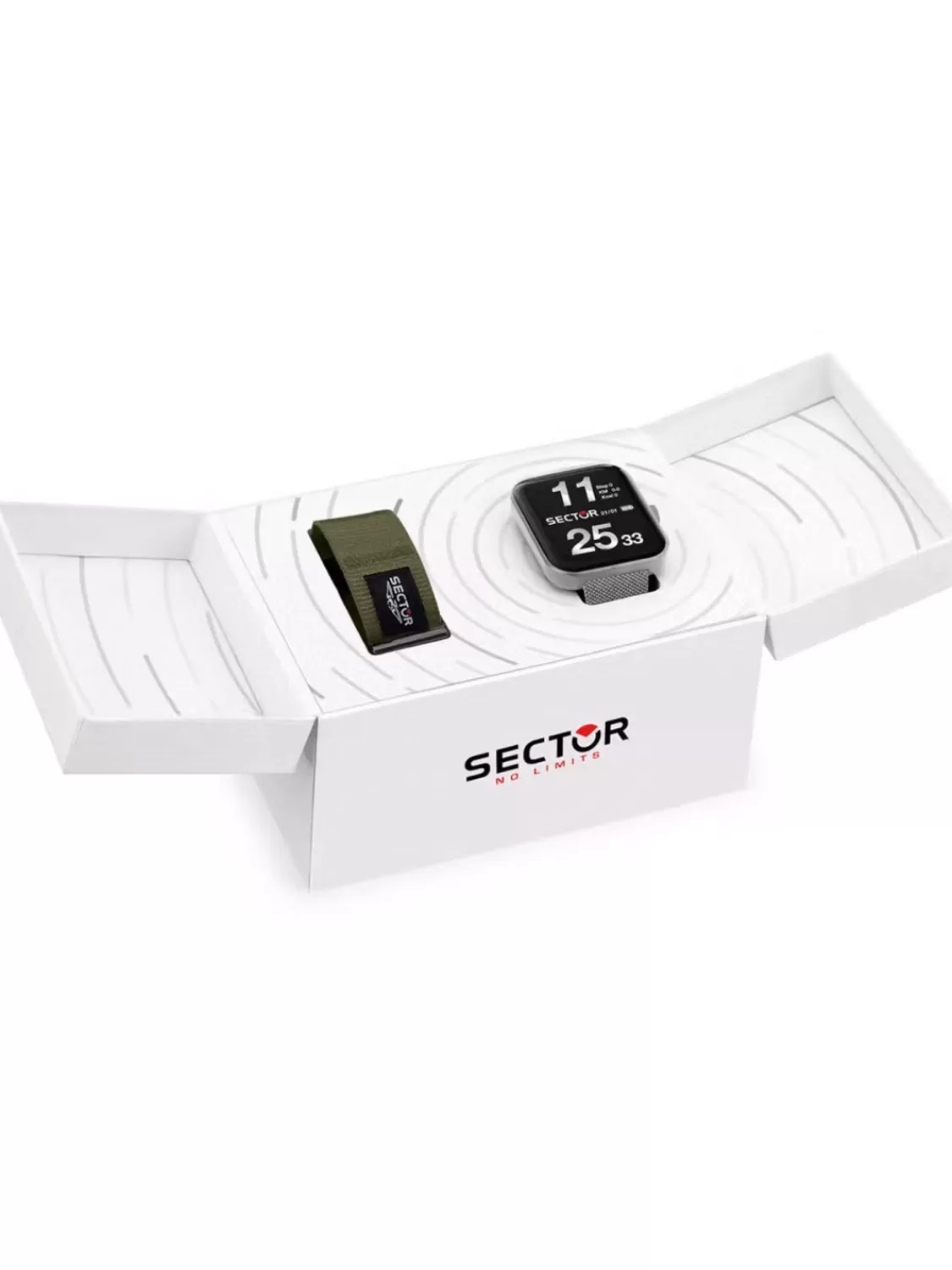 Sector S-03 Pro Light Smartwatch Silberfarben Mit 2 Bandern | Herrenuhren
