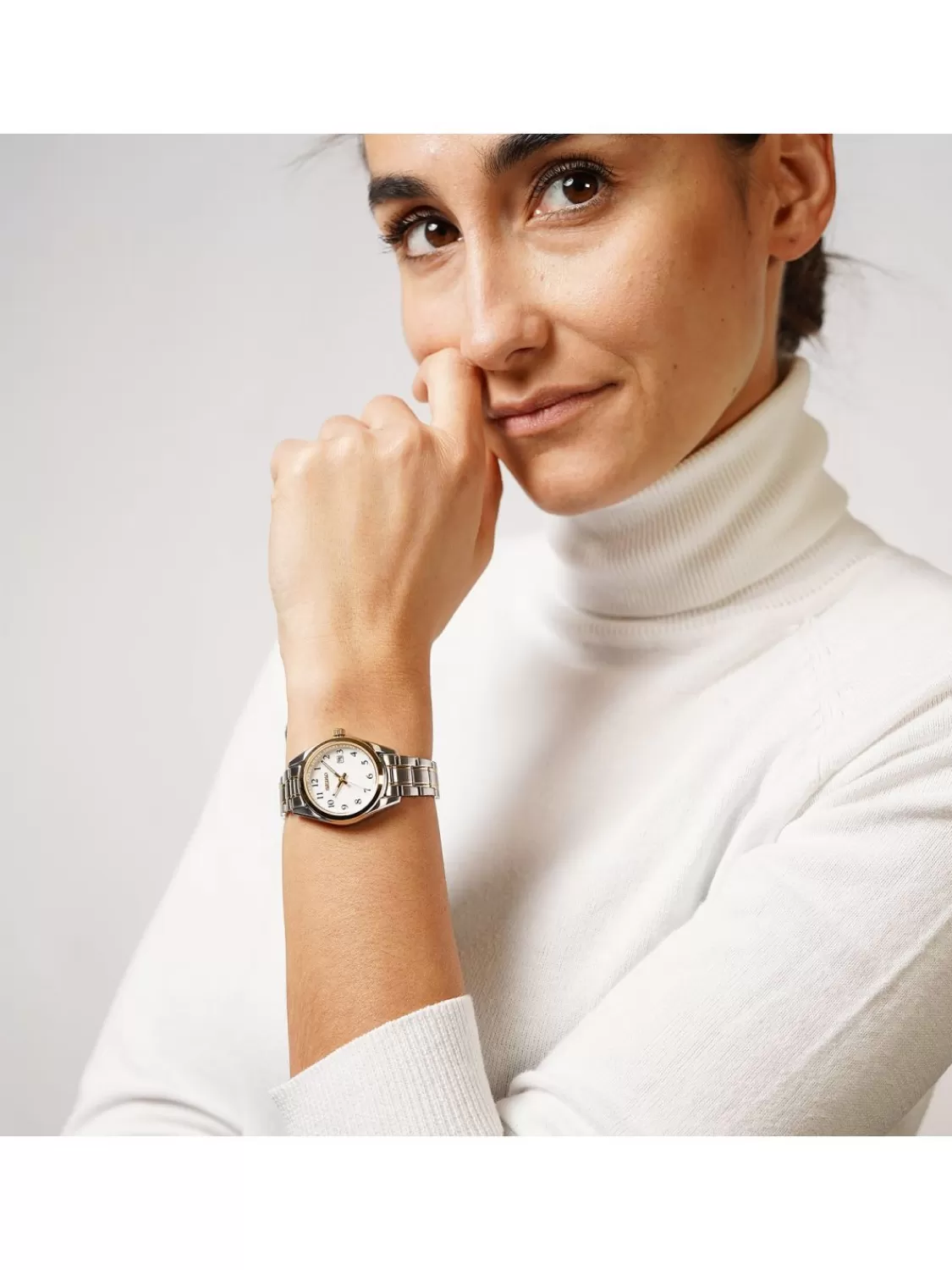 Seiko Damen-Armbanduhr Mit Saphirglas Bicolor | Damenuhren