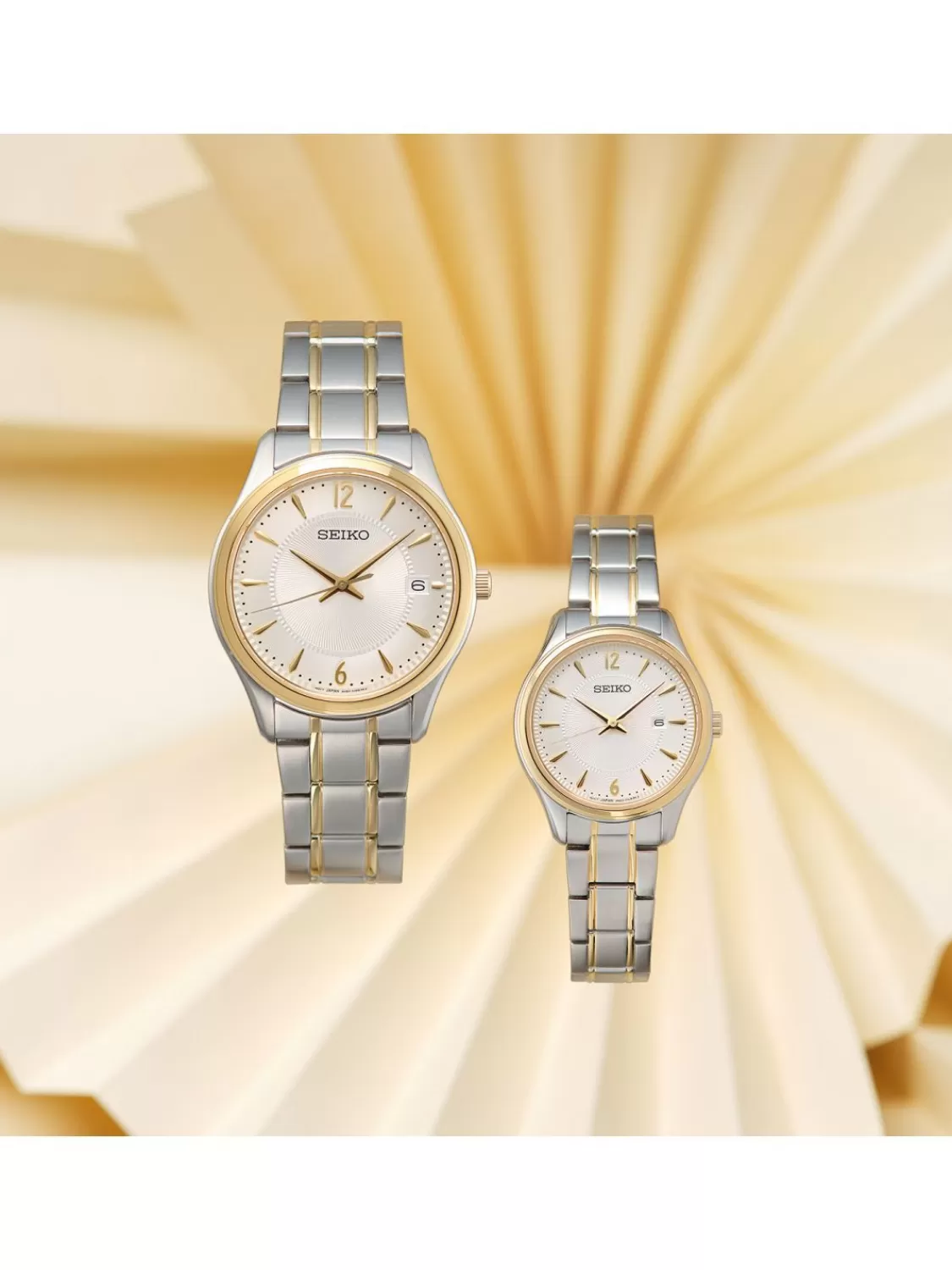 Seiko Herren Quarzuhr Mit Saphirglas Bicolor | Herrenuhren