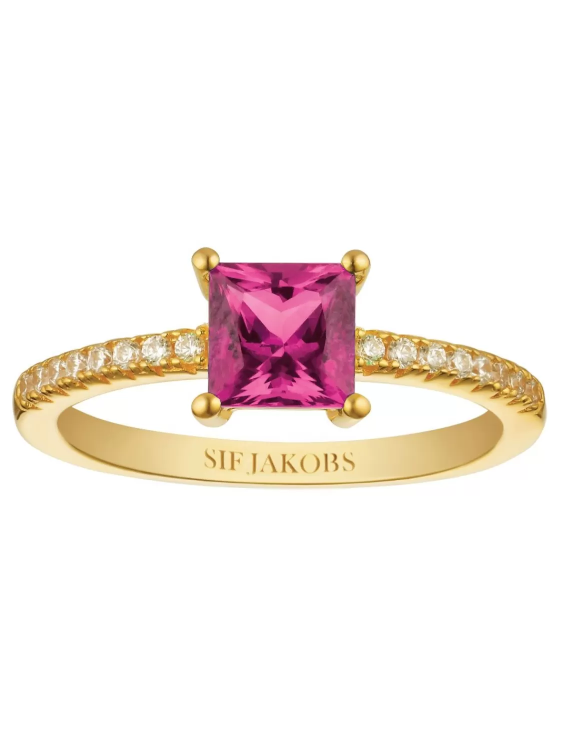 Sif Jakobs Jewellery Ring Fur Damen Ellera Quadrato Goldfarben Pink | Damenschmuck