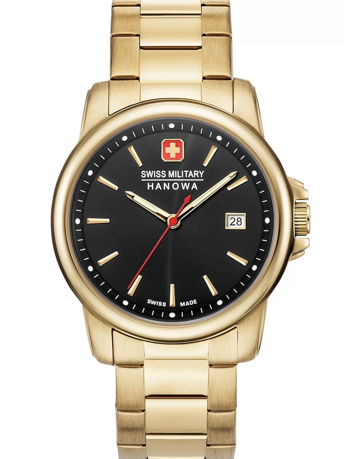 Swiss Military Hanowa Herrenuhr Swiss Recruit Ii Goldfarben/Schwarz | Herrenuhren
