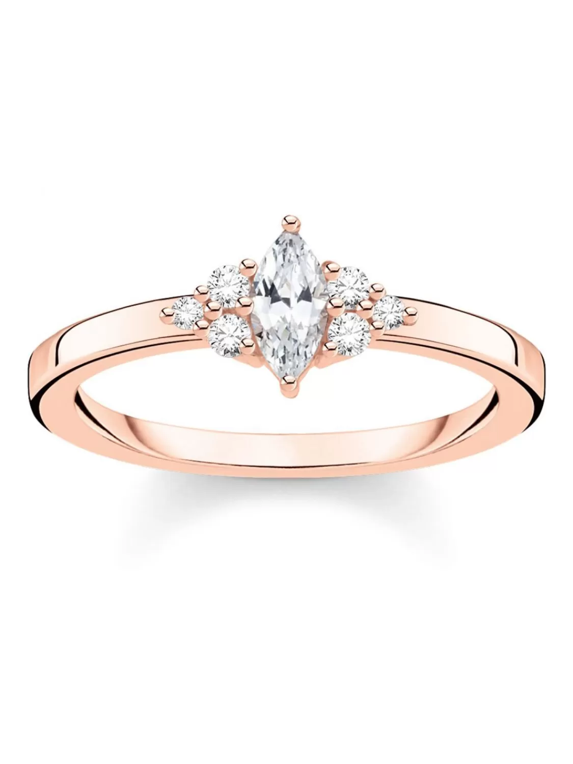 Thomas Sabo Damenring Vintage Rosegoldfarben Weise Steine | Damenschmuck