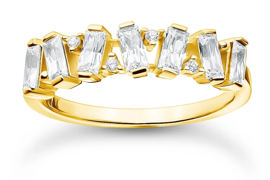 Thomas Sabo Goldfarbener Ring Fur Damen Weise Steine | Damenschmuck