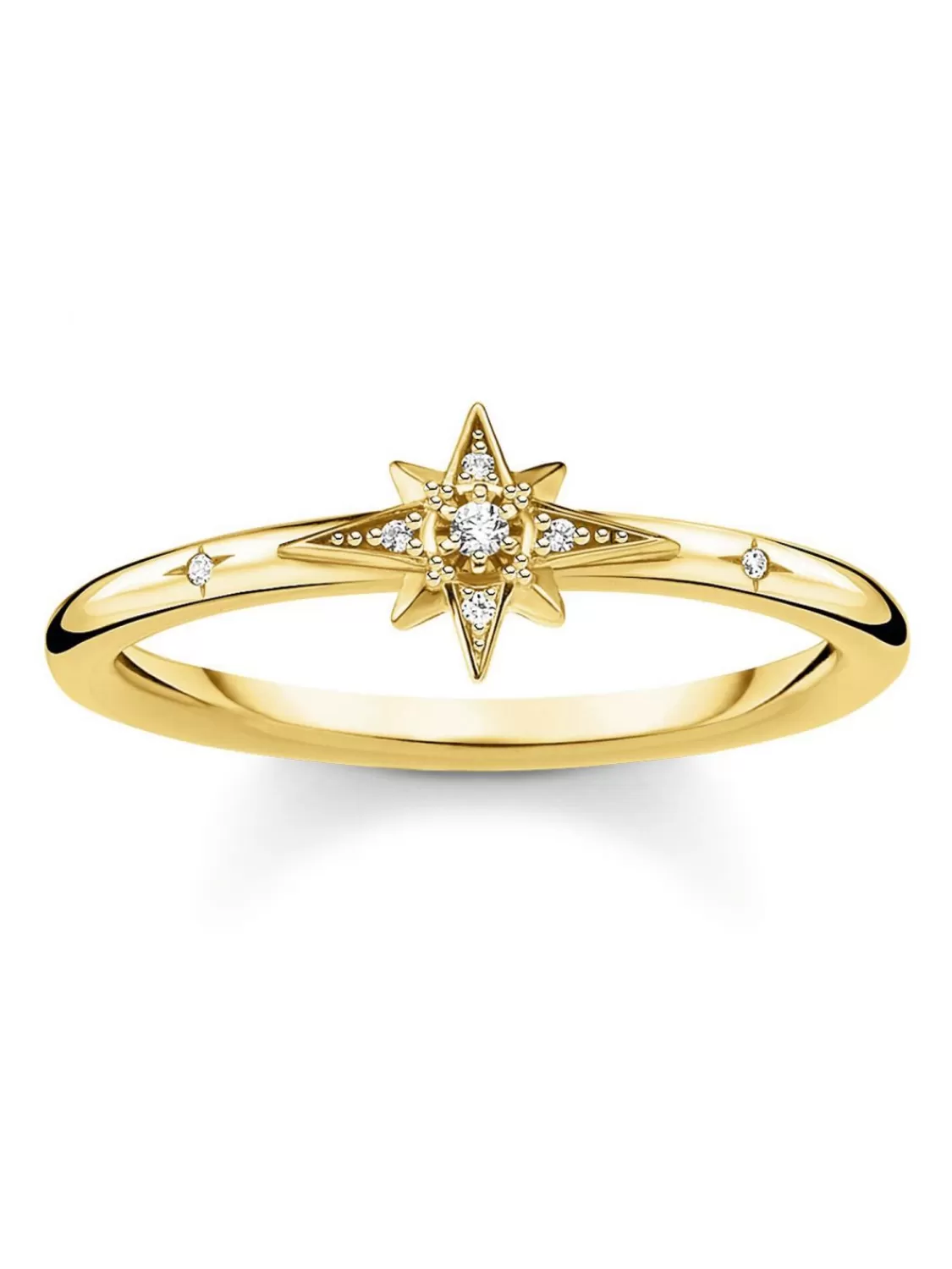 Thomas Sabo Ring Fur Damen Stern Goldfarben | Damenschmuck