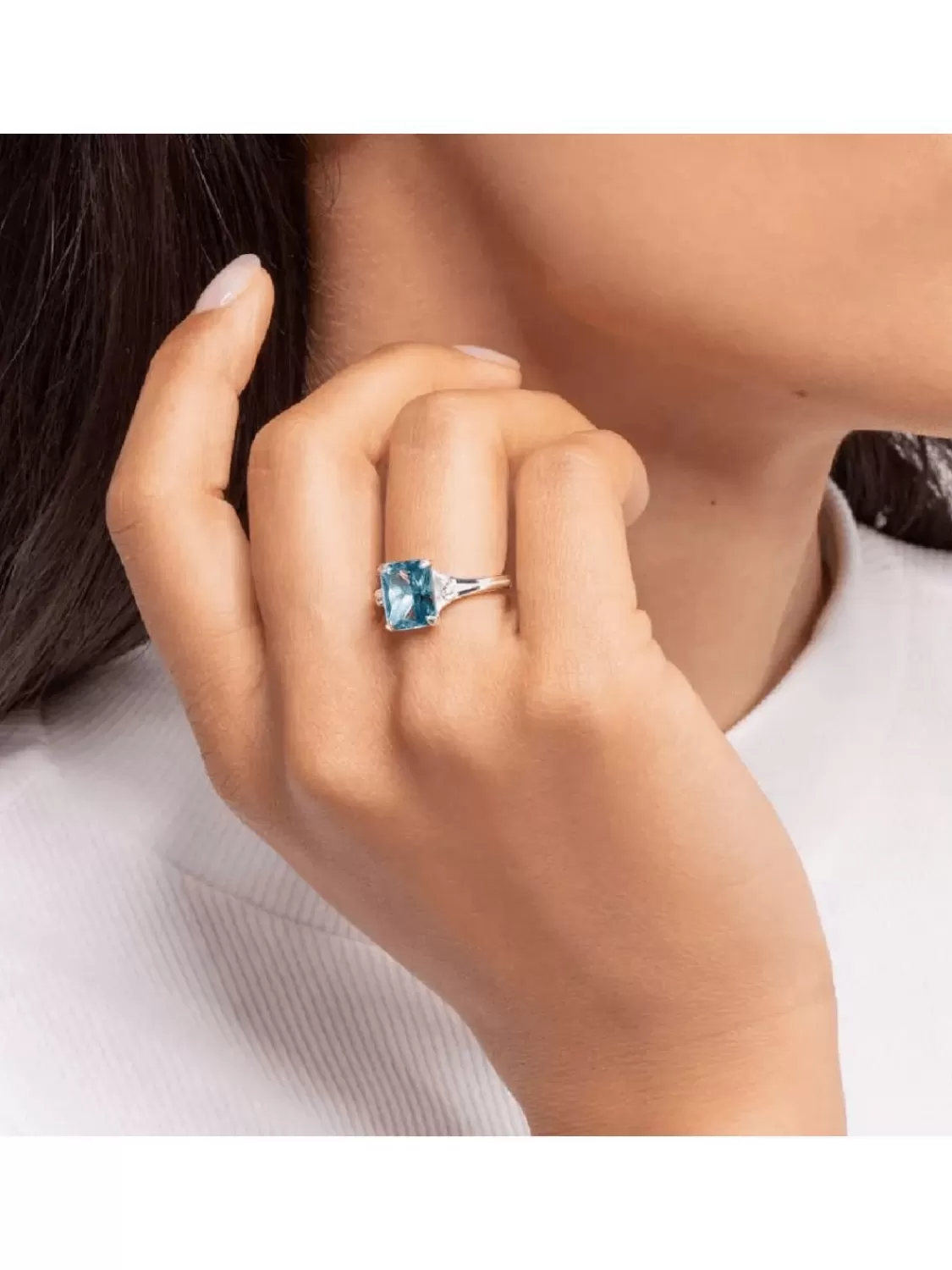 Thomas Sabo Silberring Fur Damen Blauer Stein Mit Mond Und Stern | Damenschmuck