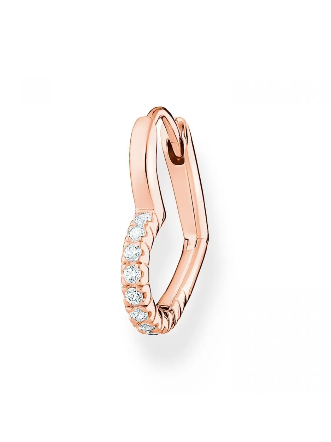 Thomas Sabo Single Ohrring Herz Mit Weisen Steinen Rosegoldfarben | Damenschmuck