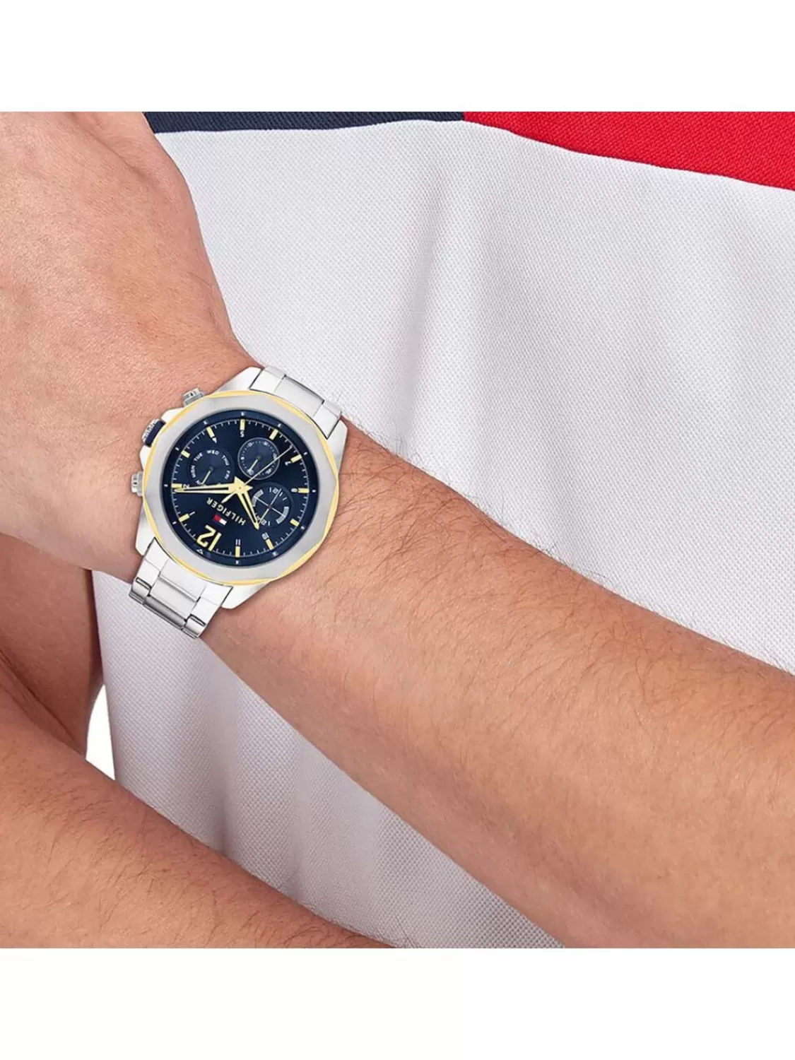 Tommy Hilfiger Herrenuhr Lars Multifunktion Bicolor/Blau | Herrenuhren