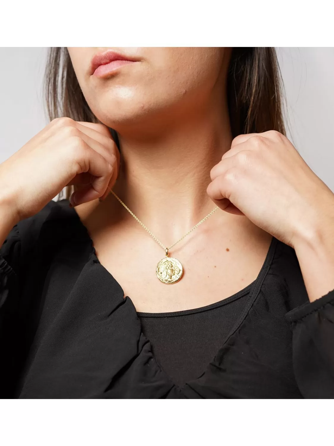 trendor Anhanger Arethusa 333 Gold (8 Karat) Replikat Antiker Munze | Herrenschmuck