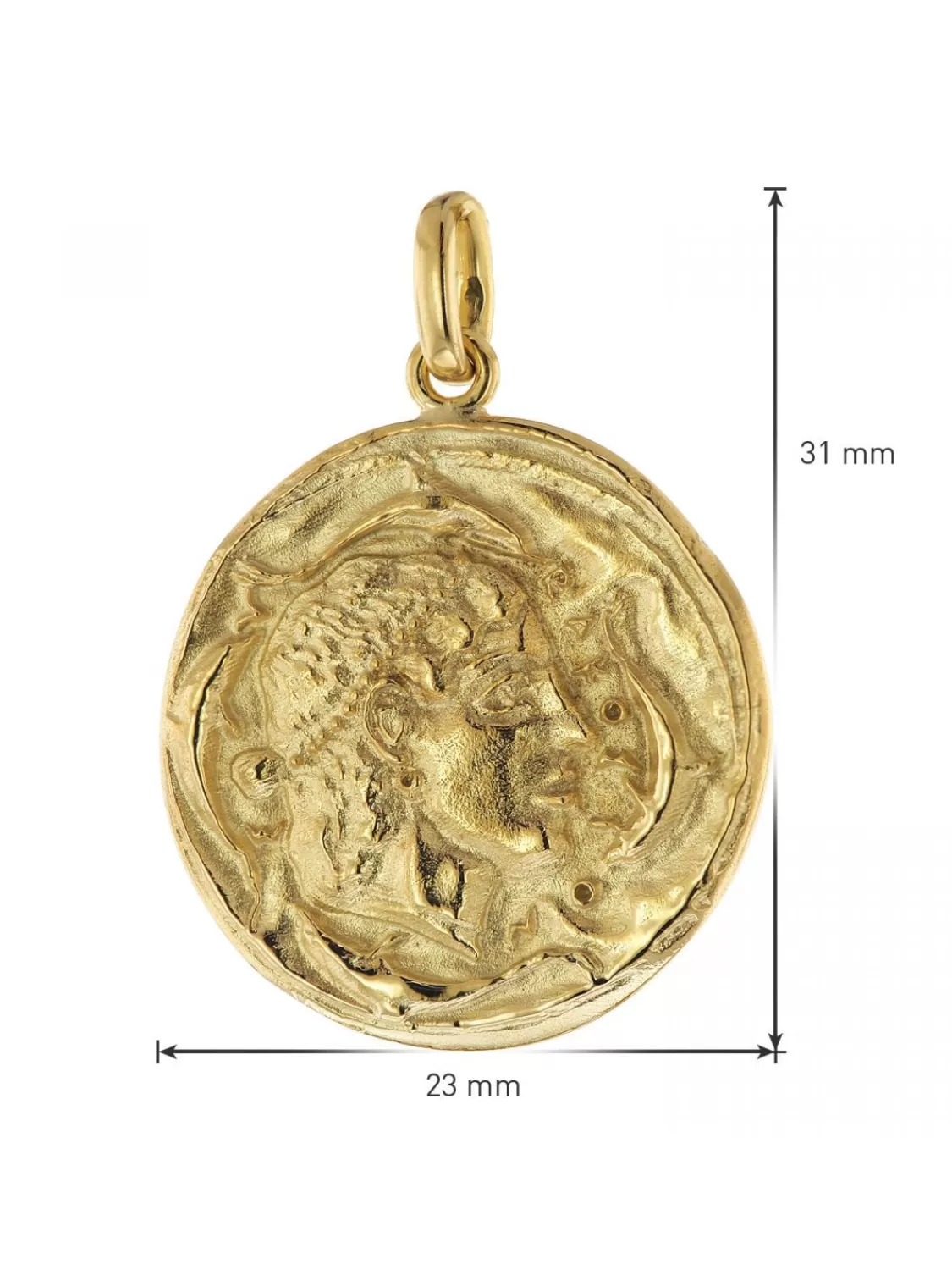 trendor Anhanger Arethusa 333 Gold (8 Karat) Replikat Antiker Munze | Herrenschmuck