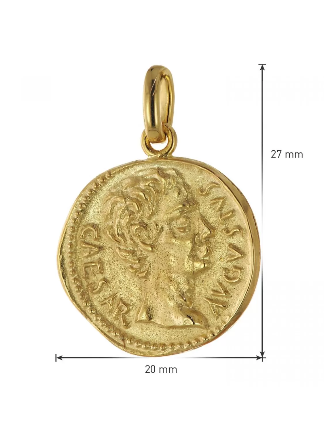 trendor Anhanger Augustus 333 Gold Replikat Romischer Denar Munze | Herrenschmuck
