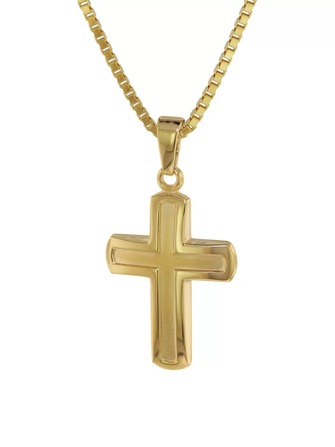 trendor Anhanger Kreuz 20 Mm Gold 333 (8 Kt.) Mit Plattierter Halskette | Herrenschmuck