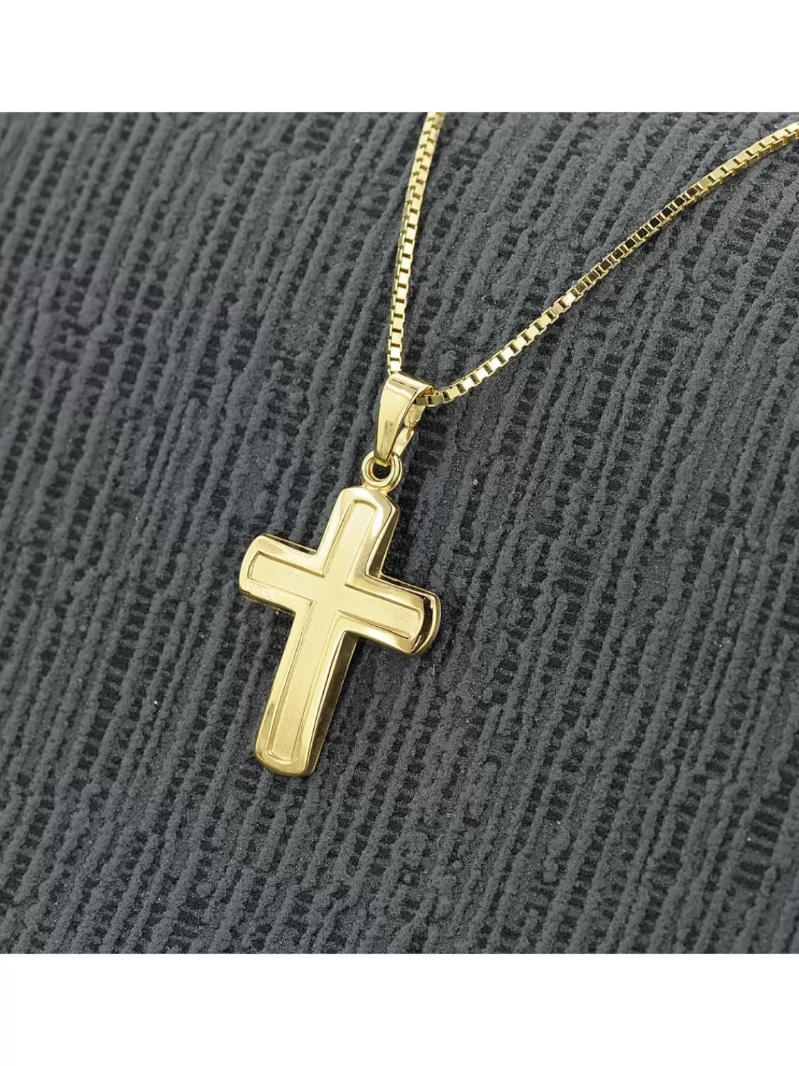 trendor Anhanger Kreuz 20 Mm Gold 333 (8 Kt.) Mit Plattierter Halskette | Herrenschmuck