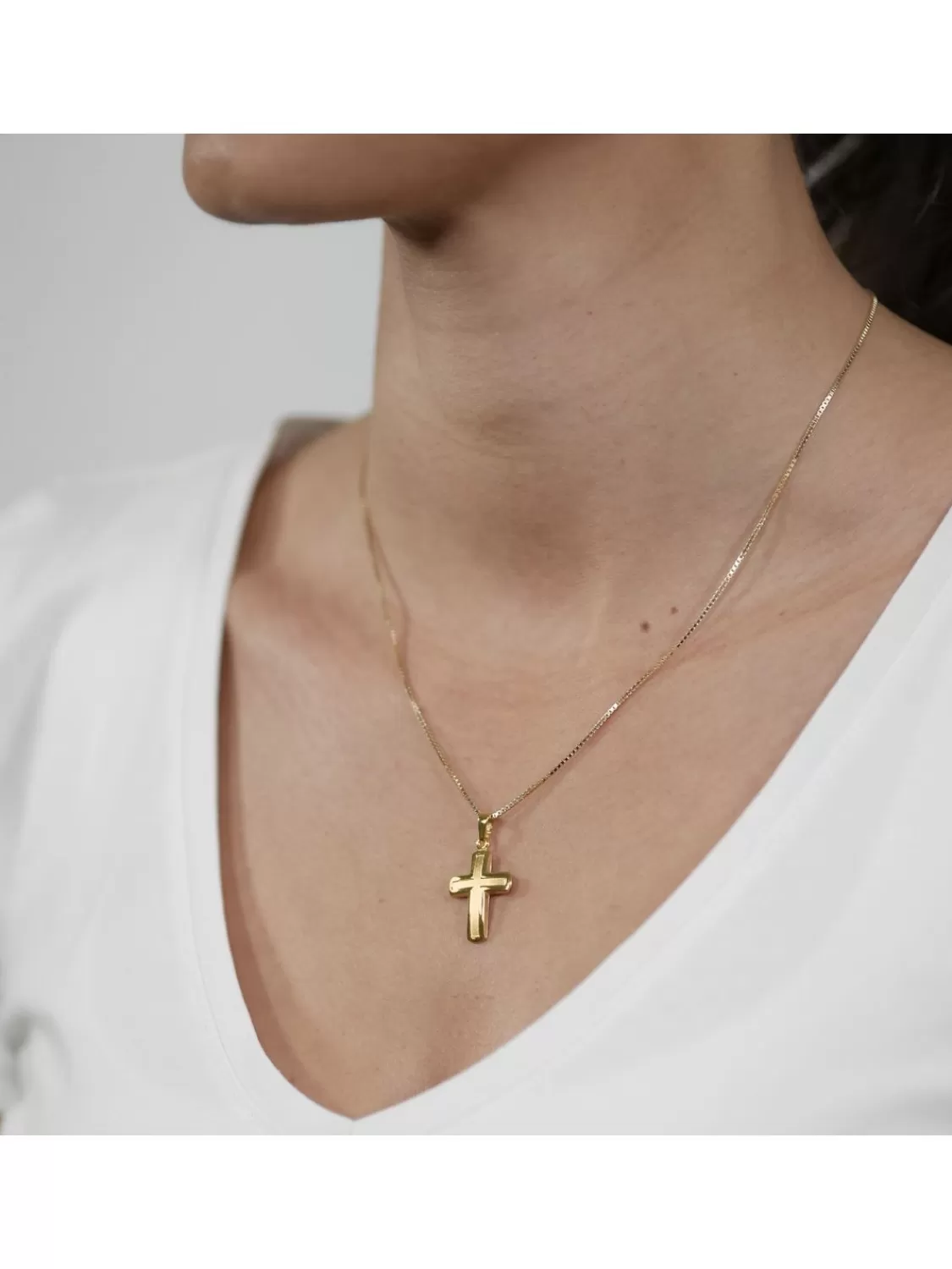 trendor Anhanger Kreuz 20 Mm Gold 333 (8 Kt.) Mit Plattierter Halskette | Herrenschmuck