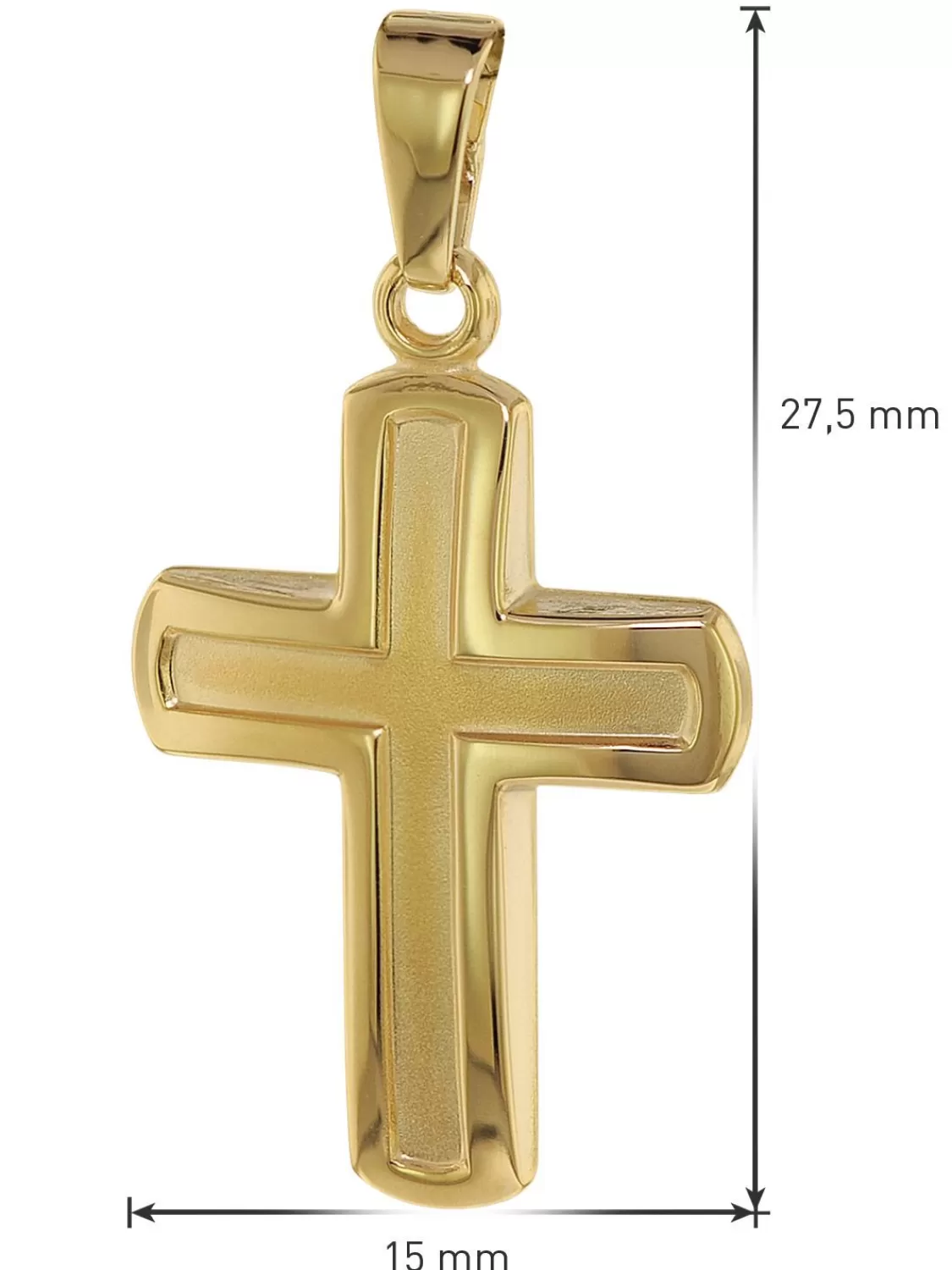 trendor Anhanger Kreuz 20 Mm Gold 333 (8 Kt.) Mit Plattierter Halskette | Herrenschmuck