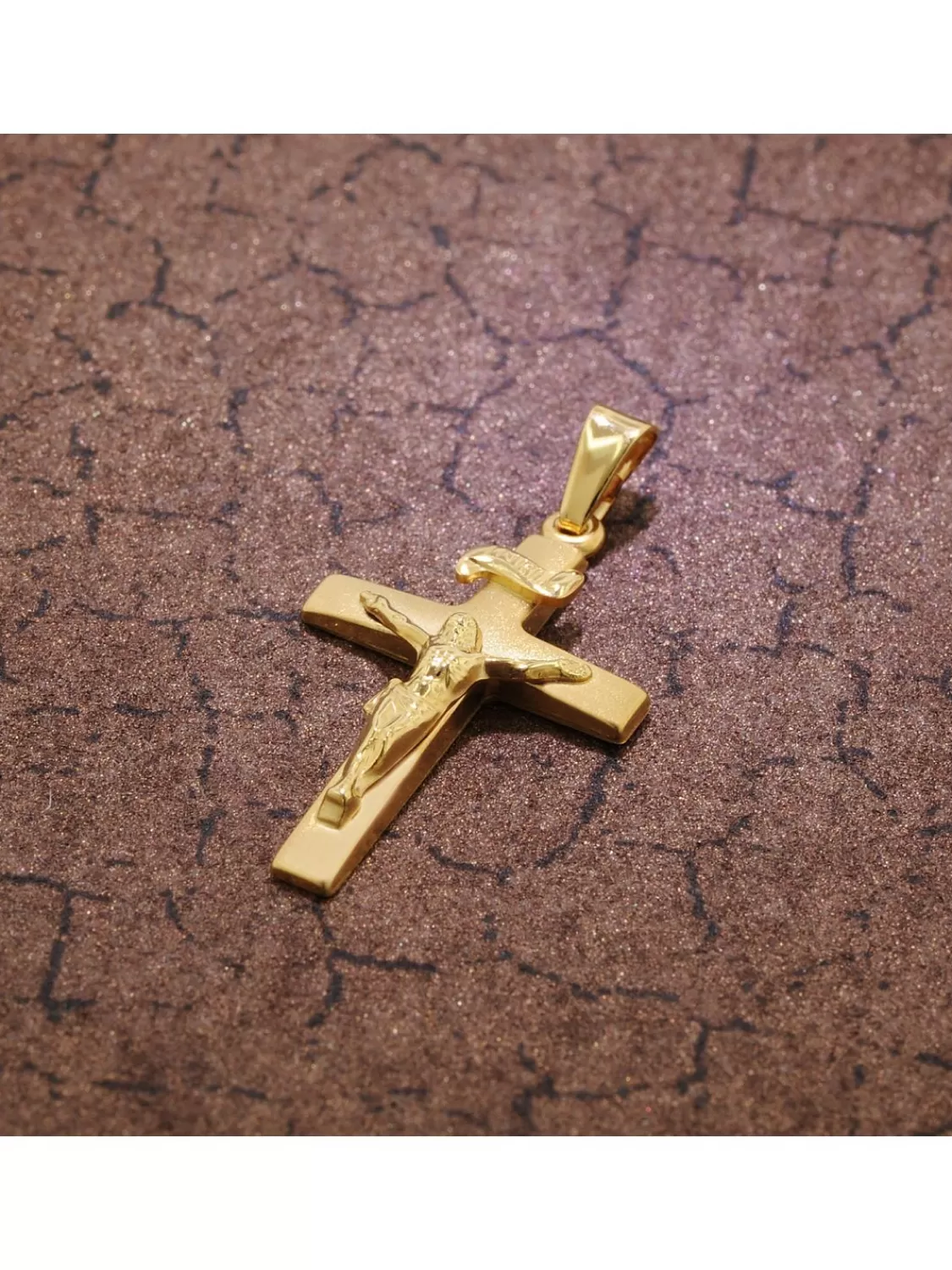 trendor Anhanger Kruzifix 24 Mm Gold 750 / 18 Karat | Herrenschmuck